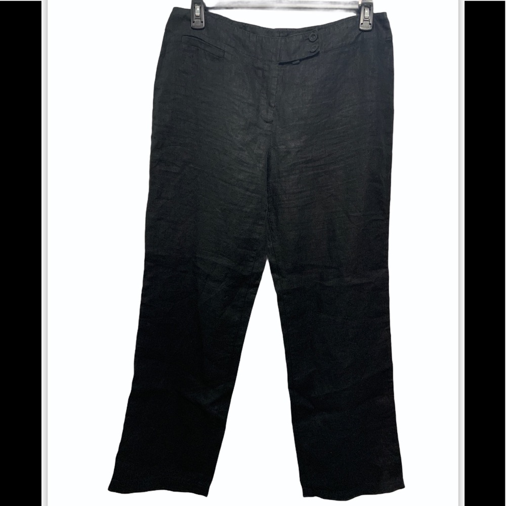 Eileen Fisher Black Linen Pants